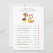 5 Kleine Enten | Ratet mal, wem Mama oder Papa? Einladung (Vorderseite)