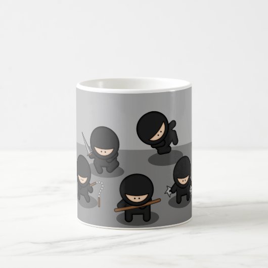 5 Kleine Ninjas Kaffeetasse (Mittel)