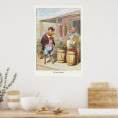 5 Kleine Schweine: auf dem Markt Poster (Küche)