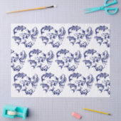 5 Koi Fish Karp DIY Farben Blau Seidenpapier (Basteln)
