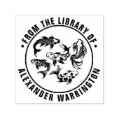 5 Koi Fish Karp Library Name Permastempel (Design)