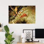 5 kois in einem Teich - Giant Koi Poster (Heimbüro)