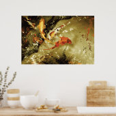 5 kois in einem Teich - Giant Koi Poster (Küche)
