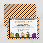 5 Kürbislaternen - Einladung des (Vorne/Hinten)