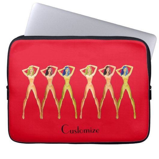 5 langbeinige Ladys Stehend Thunder_Cove Laptopschutzhülle (Vorderseite)