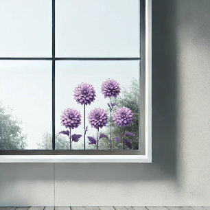5 Lavendel Dahlia Stickers (14": Größen 7,5 - 12) Aufkleber