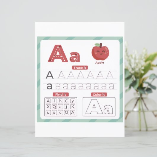 5 Learn To Spell Letter A Teacher Home Schooling (Stehend Vorderseite)