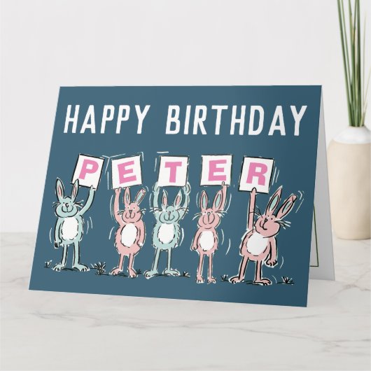 5 Letter Name Happy Birthday Card Karte (Vorderseite)