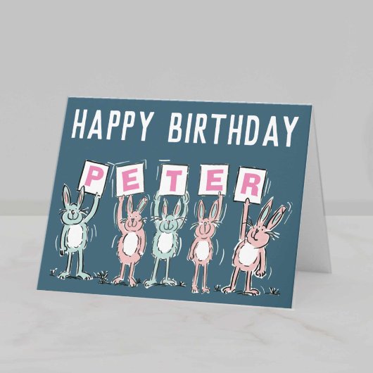5 Letter Name Happy Birthday Card Karte