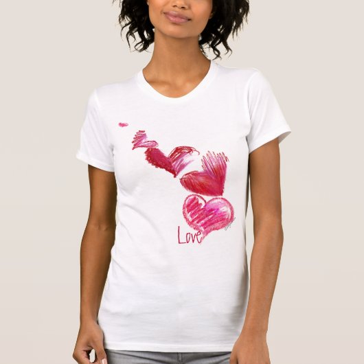 5 Liebe Hearts Tower Tshirt Bekleidung (Vorderseite)