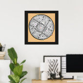 5 Lösungen Labyrinth-Design Poster (Heimbüro)