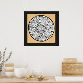 5 Lösungen Labyrinth-Design Poster (Küche)