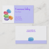 5 Macarons Bakenkarte Visitenkarte (Vorne/Hinten)