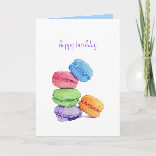 5 Macarons Geburtstagskarte Karte (Vorderseite)