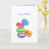 5 Macarons Geburtstagskarte Karte (Gelbe Blume)