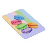5 Macarons Streifen Flexi Magnet (Rechte Seite)
