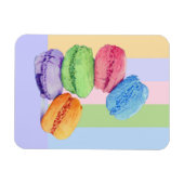 5 Macarons Streifen Flexi Magnet (Horizontal)