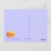 5 Macarons Streifen Postkarte (Rückseite)