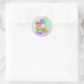 5 Macarons streifen Sticker (Tasche)