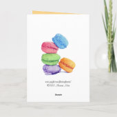 5 Macarons stripes Birthday Card Karte (Rückseite)