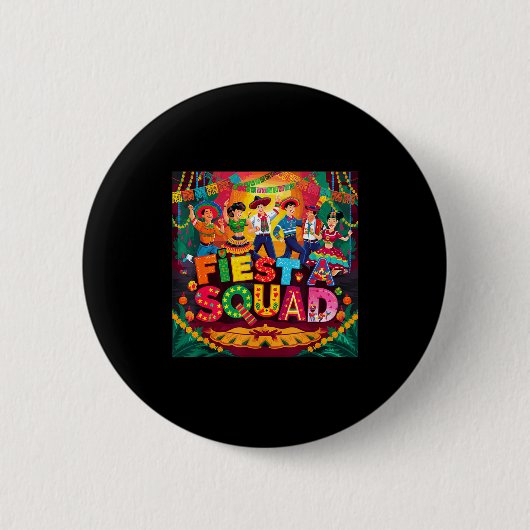 5. Mai Kostüm Pancho Fiesta Squad Mann von Button (Vorderseite)