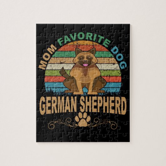 5 Mamas Lieblingshund Deutscher Hirte Puzzle (Vertikal)
