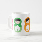 5 Matryoshka Schatze Kaffeetasse (Vorderseite Links)