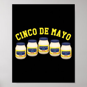 5 Mayonnaise-Gläser Lustiger Cinco De Mayo  Poster