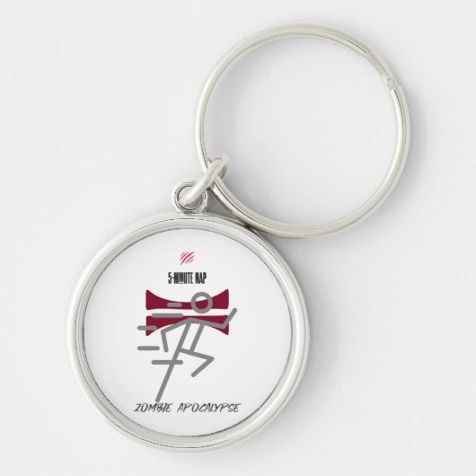 5-Minuten-Nickerchen = Zombie-Apokalypse Schlüsselanhänger (Vorne)