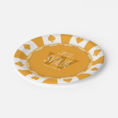 5 Möglichkeiten zur Personalisierung Ihres klassis Pappteller (Schrägansicht)