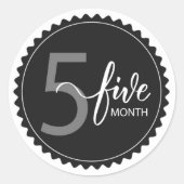 5 Monate Klassischer Rundaufkleber Runder Aufkleber (Vorderseite)