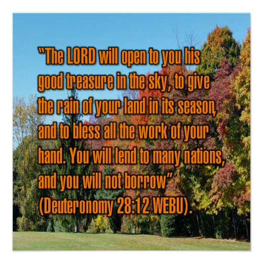 5. Mose 28:12 WEBU Poster (Vorderseite)