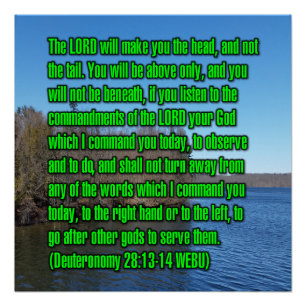 5. Mose 28:13-14 WEBU Poster