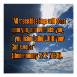 5. Mose 28:2 WEBU Poster