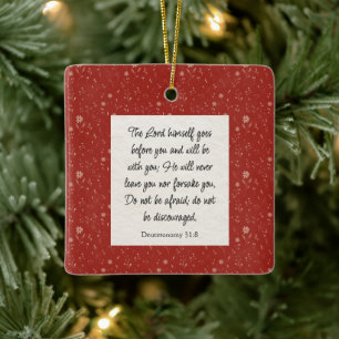 5. Mose 31:8 Bibelvers Bild Keramikornament