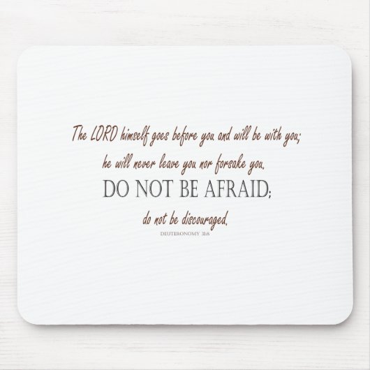 5. Mose 31:8 Mousepad (Vorne)