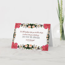 5. Mose 31 Blumen-Postkarte Fürchte dich nicht