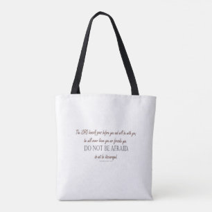 5. Mose 31 Fürchte dich nicht, florale Ränder Tasche