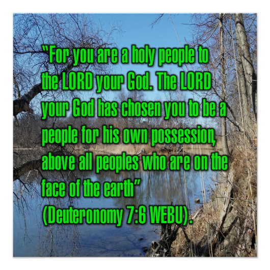5. Mose 7:6 WEBU Poster (Vorderseite)