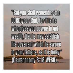 5. Mose 8:18 WEBU Poster