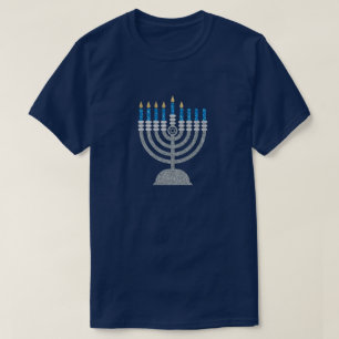 5. Nacht des Hanukkah-Glitzer T-Shirt