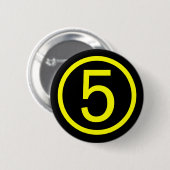 5 - Nummer fünf Button (Vorne & Hinten)