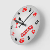 5 O'Clock Cheers Wall Clock Runde Wanduhr (Winkel)