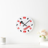 5 O'Clock Cheers Wall Clock (white) Runde Wanduhr (Zuhause)