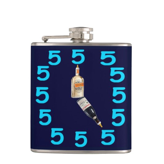 5 O'Clock Forever Vinyl Wrapped Flask Flachmann (Vorderseite)
