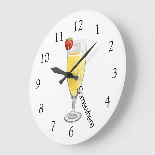 5 O'Clock Irgendwo Mimosa Große Wanduhr (Winkel)