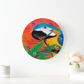5 oclock parrot wall clock große wanduhr (Zuhause)