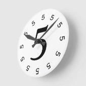 5 o'clock Simple Wall Clock 2 Runde Wanduhr (Winkel)
