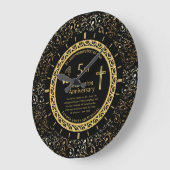 5. Ordination Jubiläumspriester PERSONALISIERT Große Wanduhr (Winkel)