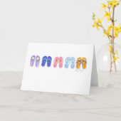 5 Paare Flipflop-Karten Karte (Gelbe Blume)